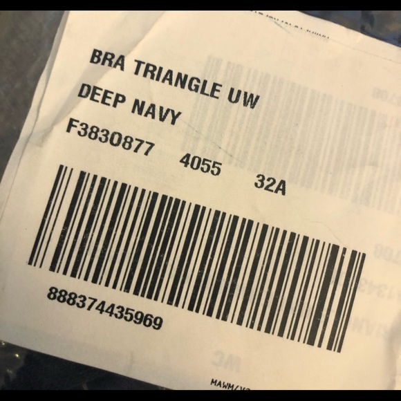 NWT 32A DEEP NAVY FREE PEOPLE TRIANGLE BRA - Picture 3 of 3